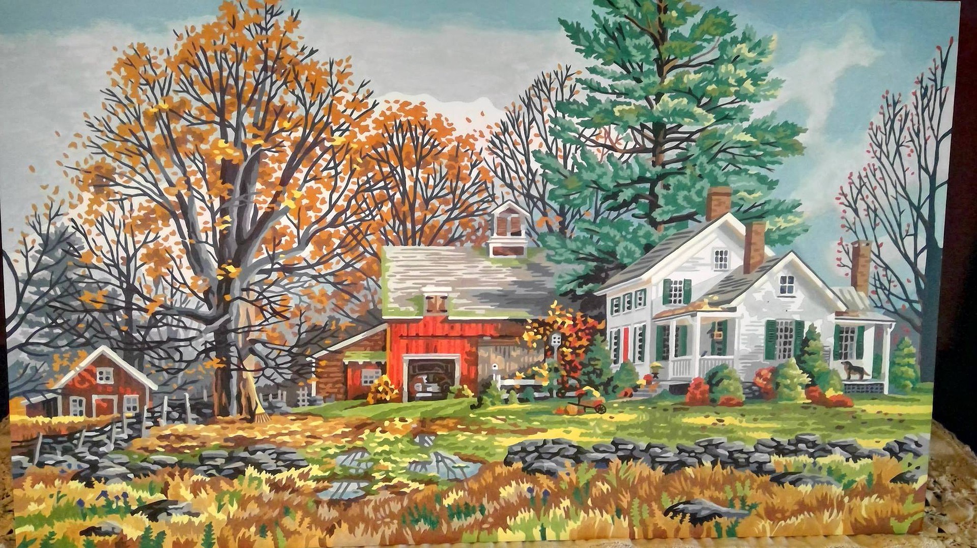 Precious Days (Country Farm Home)(20''x12'') -- Paint By Number Kit ...