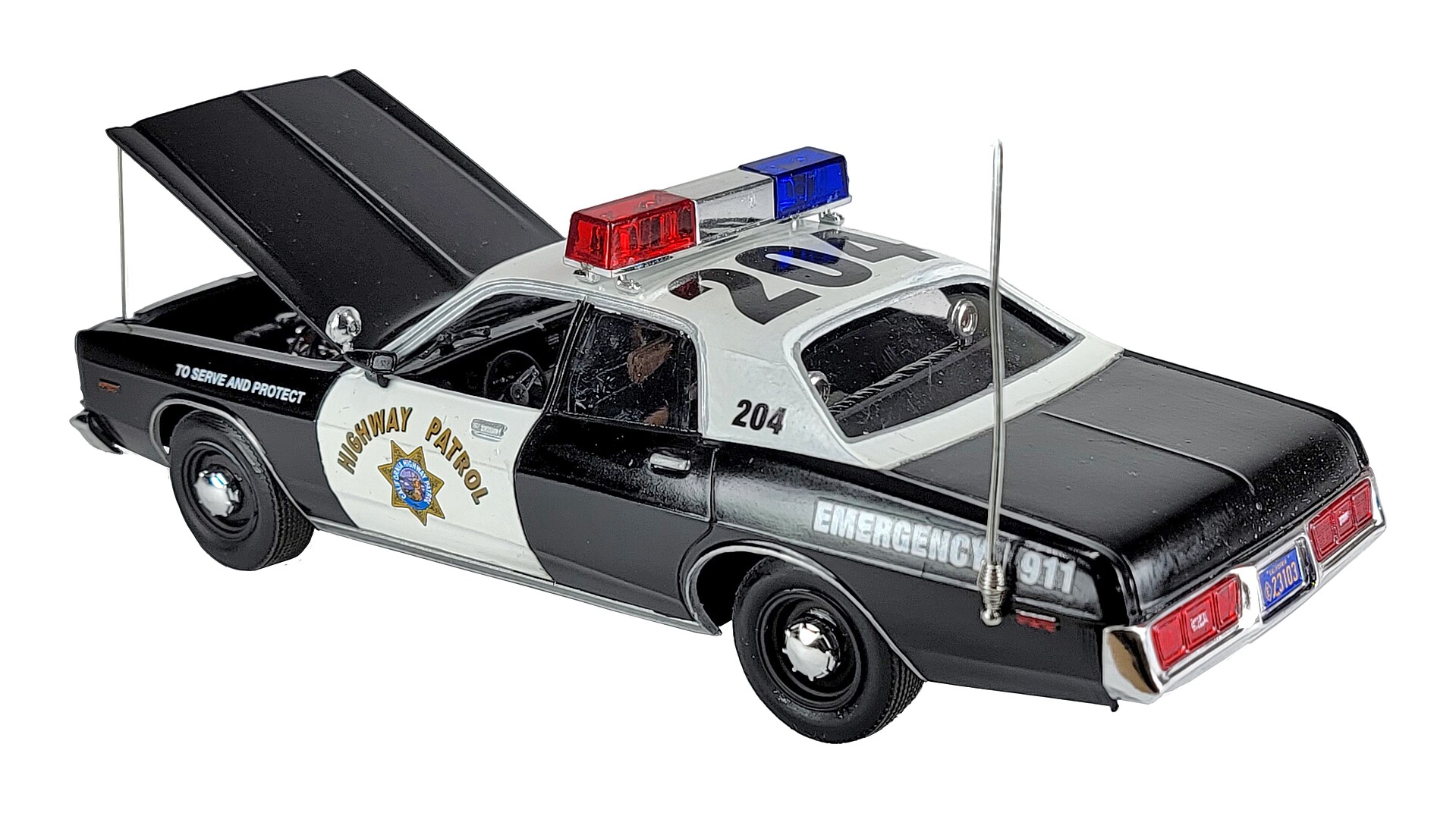 '78 Dodge Monaco CHP Police -- Plastic Model Car Vehicle Kit -- 1/25 ...