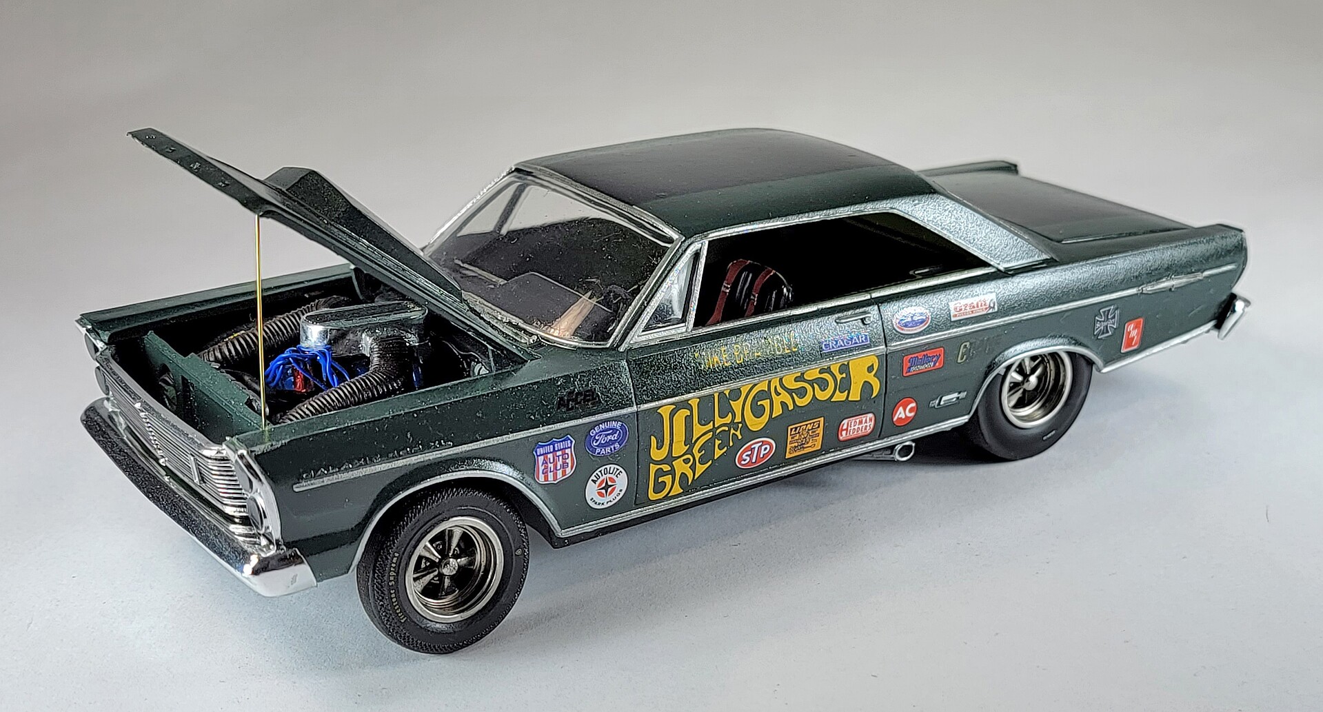 65 Ford Galaxie Jolly Green Gasser Plastic Model Car Vehicle 125 Scale 1192 Pictures By 7646