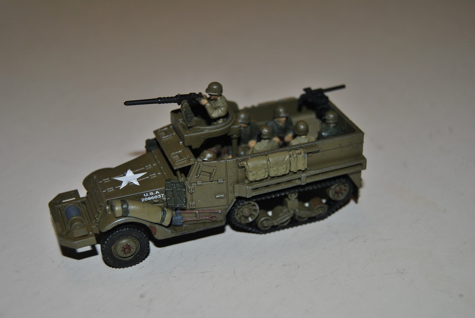 WWII Allied M3 Halftrack (3) & Crew (24) -- Plastic Model Halftrack Kit ...