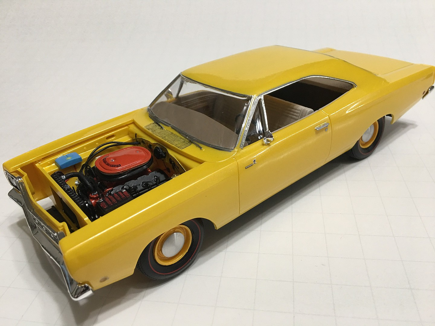 1968 Plymouth Roadrunner (Yellow) -- Plastic Model Car Truck Vehicle ...