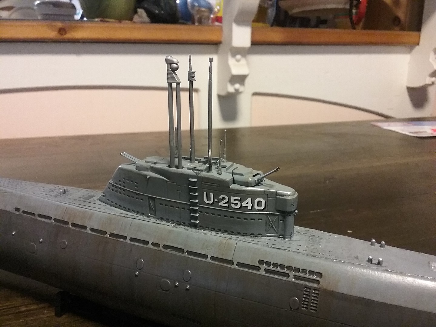 U-Boat Type XXI with Interior -- Plastic Model Military Ship Kit -- 1/ ...