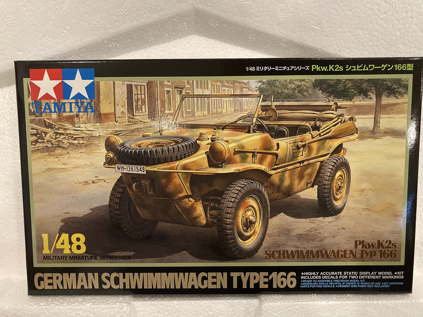Tamiya 35224 1//35 Scale Military Model Kit German Pkw.K2s Schwimmwagen Type 166