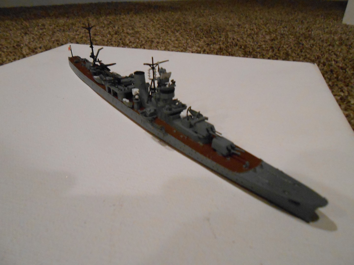 Ijn Yahagi Light Cruiser Waterline Boat Plastic Model Military Ship