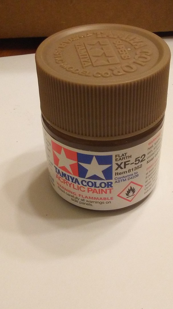 Tamiya Acrylic Paint XF-52 Flat Earth - 23ml Bottle, Model Paint For Miniatures & Crafts