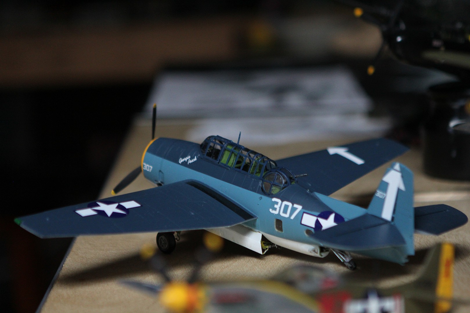 TBM3 Avenger Bunker Hill Plastic Model Airplane Kit 1/48 Scale