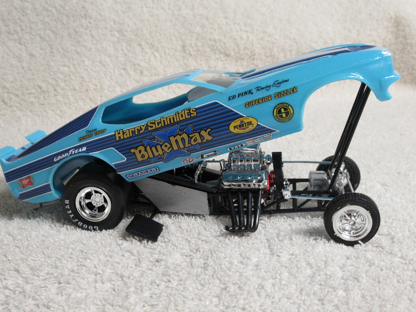 MPC Blue Max Long Nose Mustang Funny Car Model Kit – 1/25 Scale Plastic (Item 930)