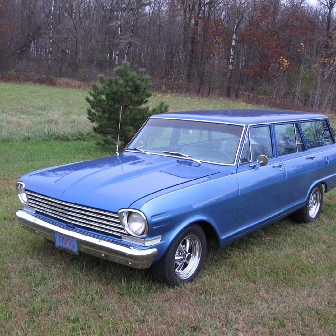 AMT 1/25 Scale 1963 Chevy II Station Wagon Model Kit W/ Trailer