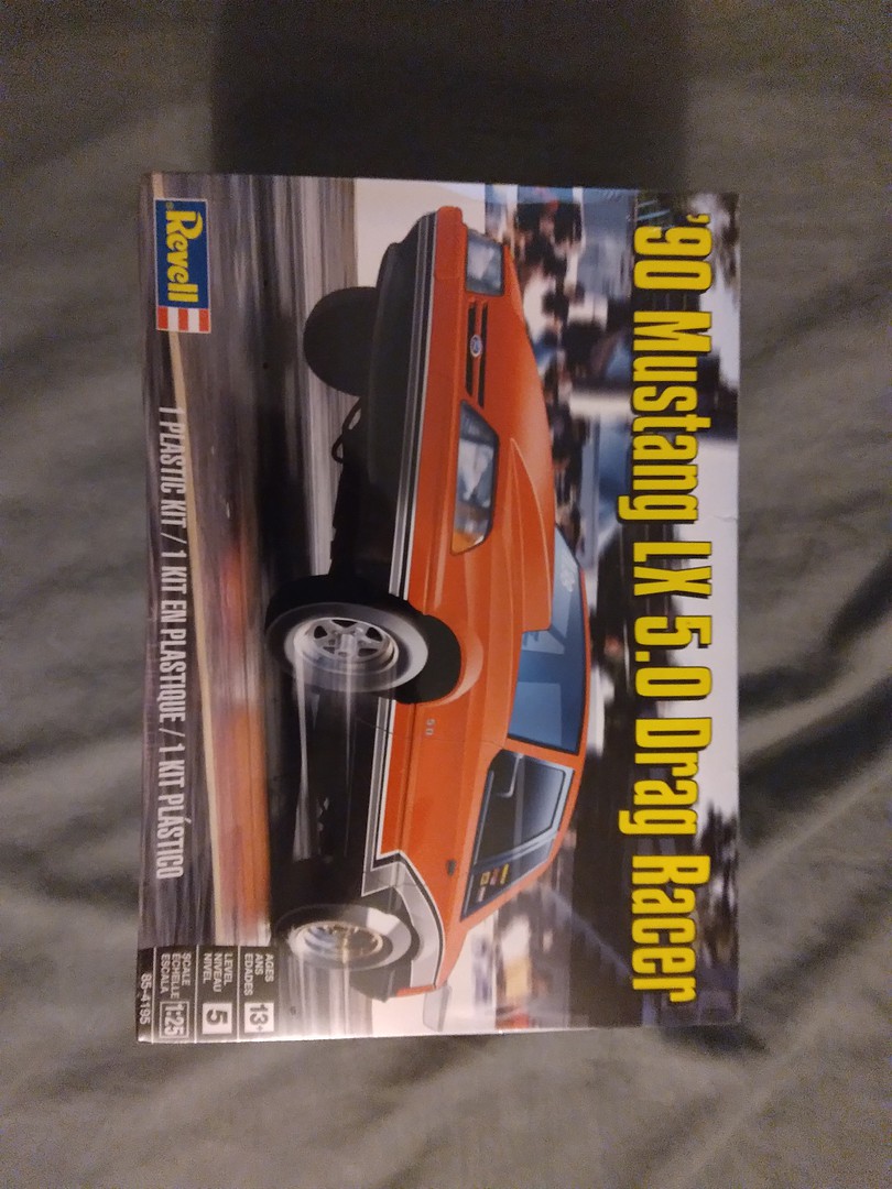 1990 mustang lx 5 0 drag racer plastic model car kit 1 25 scale