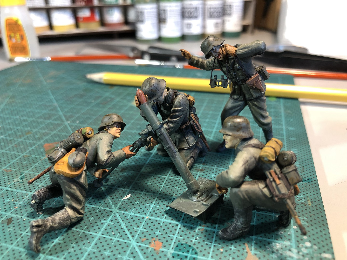 thumbnail image 2 of Tamiya 35193 1/35 Scale WWII German Infantry Mortar Team Model Kit, Figures 2 of 3