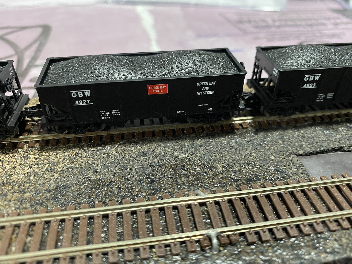 PRR Class GLa 2Bay Hopper Green Bay & Western 4827 N Scale Model