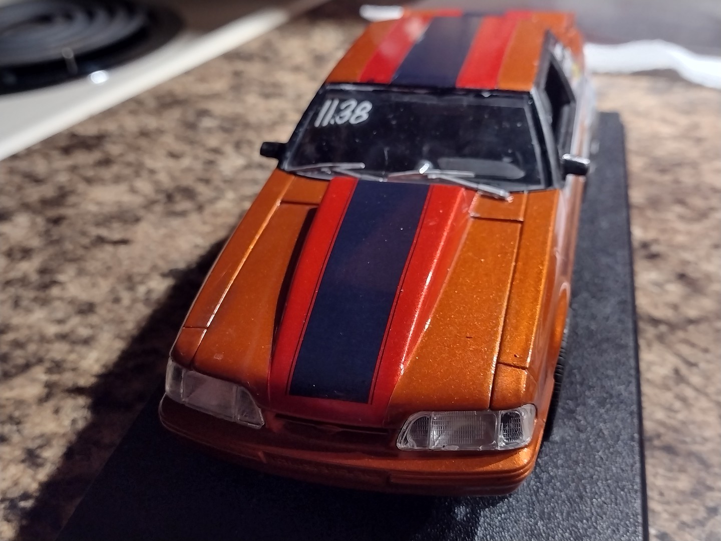 1990 mustang lx 5 0 drag racer plastic model car kit 1 25 scale