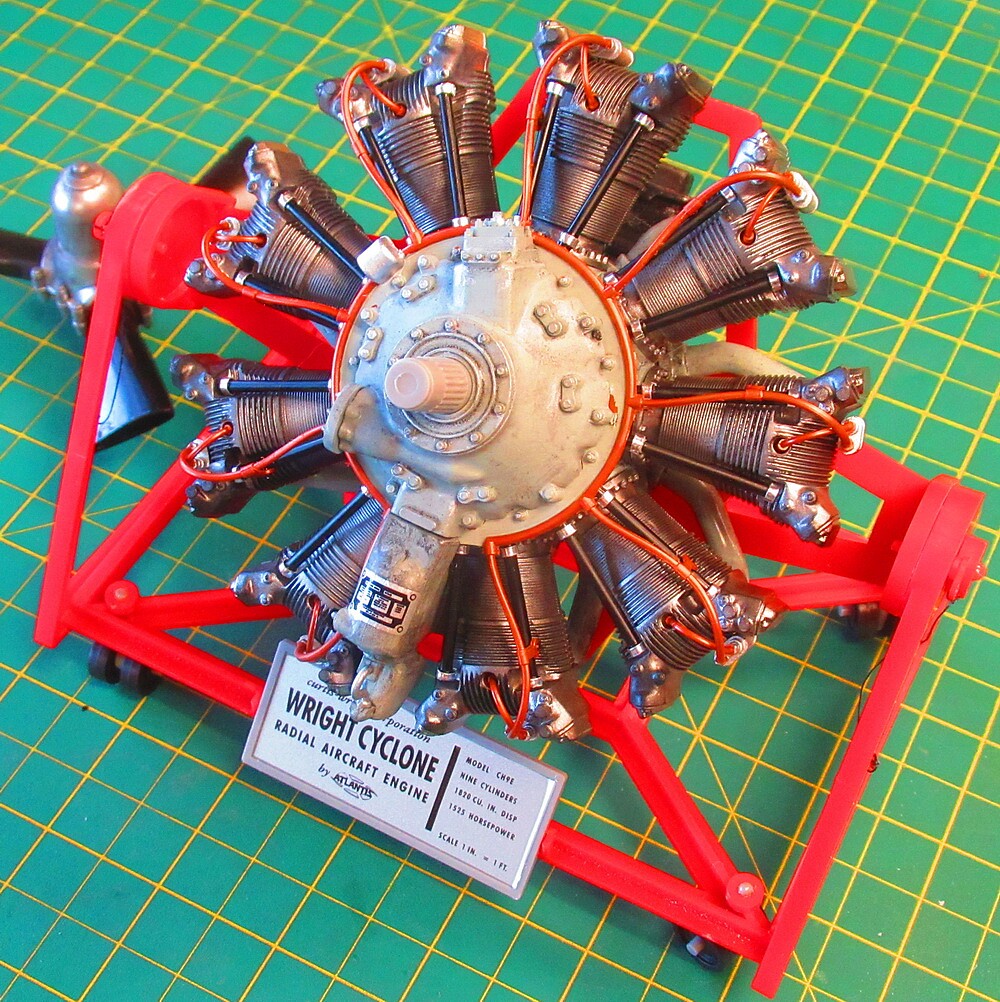 Wright Cyclone Radial Engine C9HE -- Plastic Model Engine Kit -- 1/12 ...