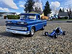 1960 Chevy Custom Fleetside Pickup with Go Kart