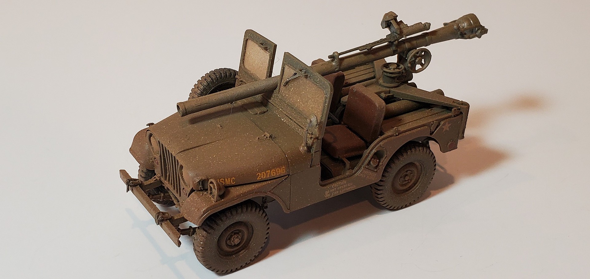 Maquette Plastique AFV Club - Canon Sans Recul M38A1C 106mm 1-4 Tons, échelle 1/35