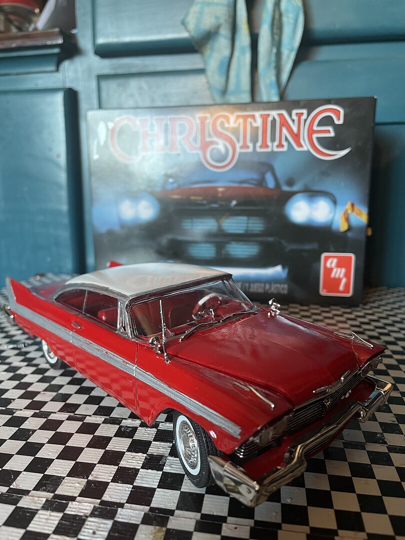 1958 Plymouth Christine Car (Red) Plastic Model Car Kit 1/25