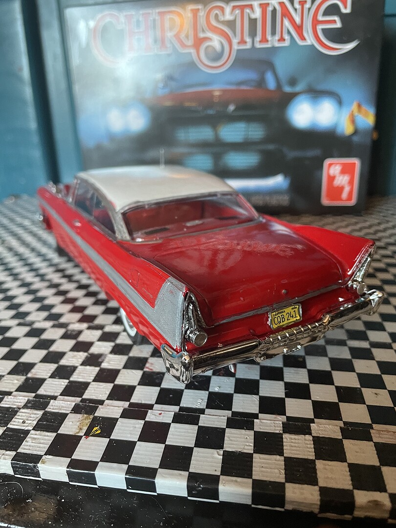 1958 Plymouth Christine Car (Red) Plastic Model Car Kit 1/25