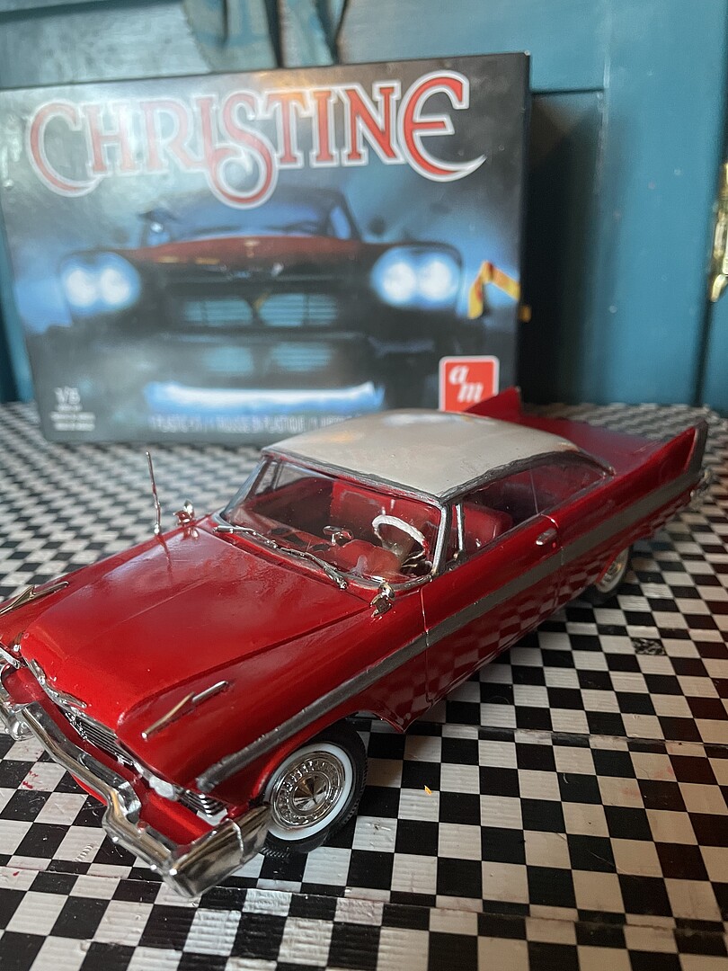 1958 Plymouth Christine Car (Red) Plastic Model Car Kit 1/25