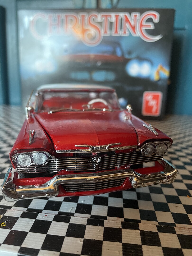 1958 Plymouth Christine Car (Red) Plastic Model Car Kit 1/25