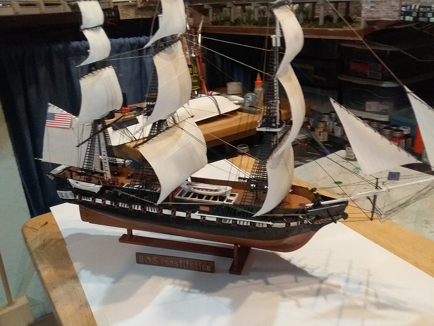 Uss Constitution Plastic Model Sailing Ship Kit 1146 Scale