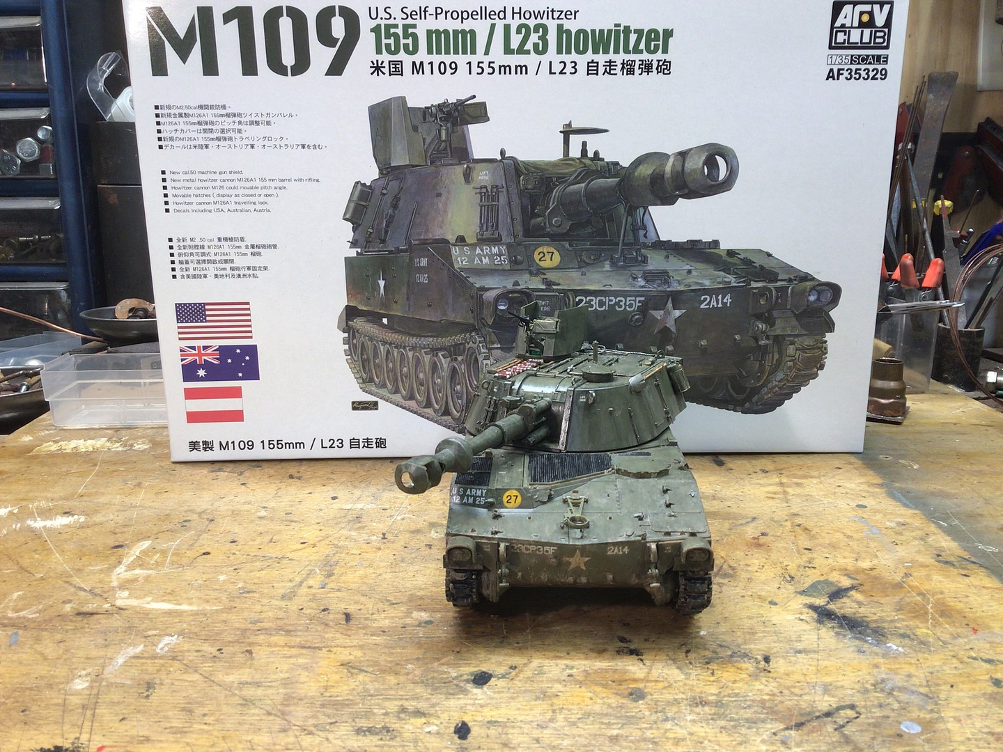 M109 155mm/L23 Howitzer -- Plastic Model Military Vehicle Kit -- 1/35 ...