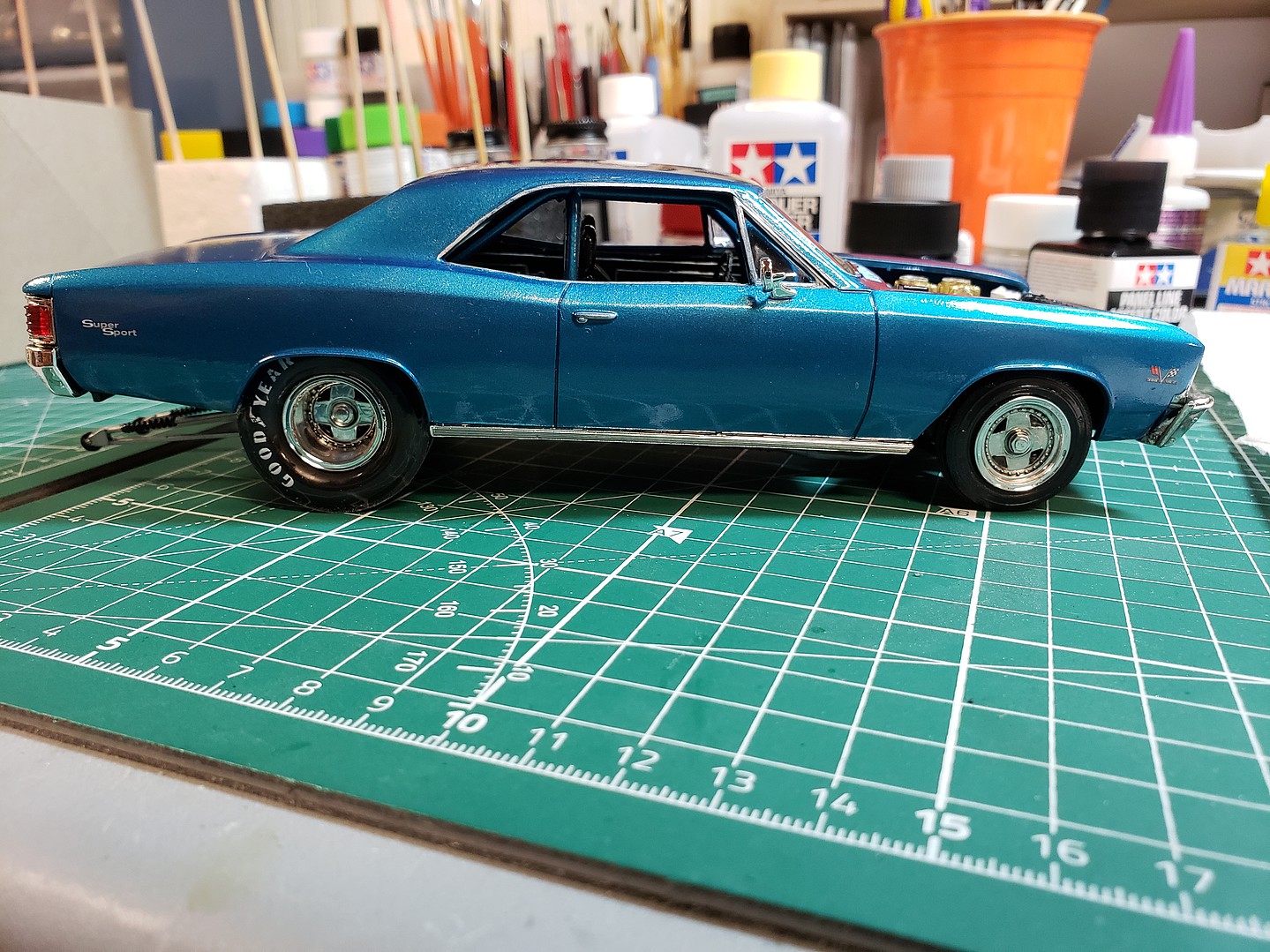 1967 Chevy Chevelle Pro Street Car -- 1/25 Scale -- Plastic Model Car ...