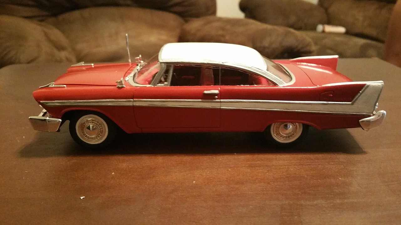 AMT 1958 Plymouth Christine Car (Red) Plastic Model Car Kit 1/25