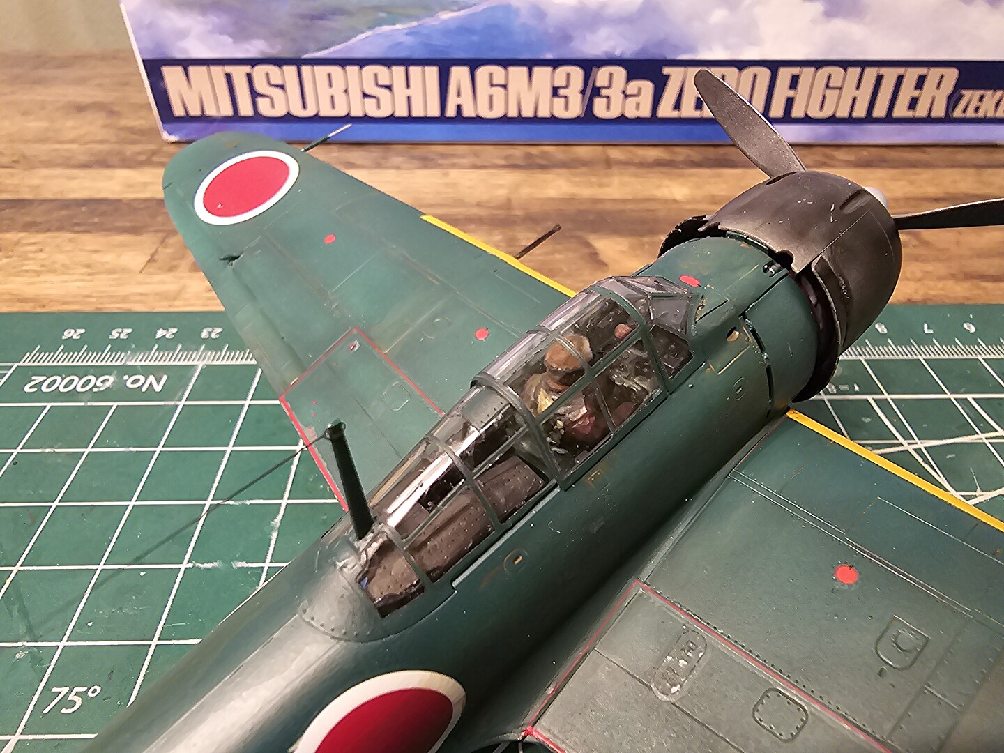 Mitsubishi A6M3/3A (Zeke) Fighter Aircraft -- Plastic Model Airplane ...