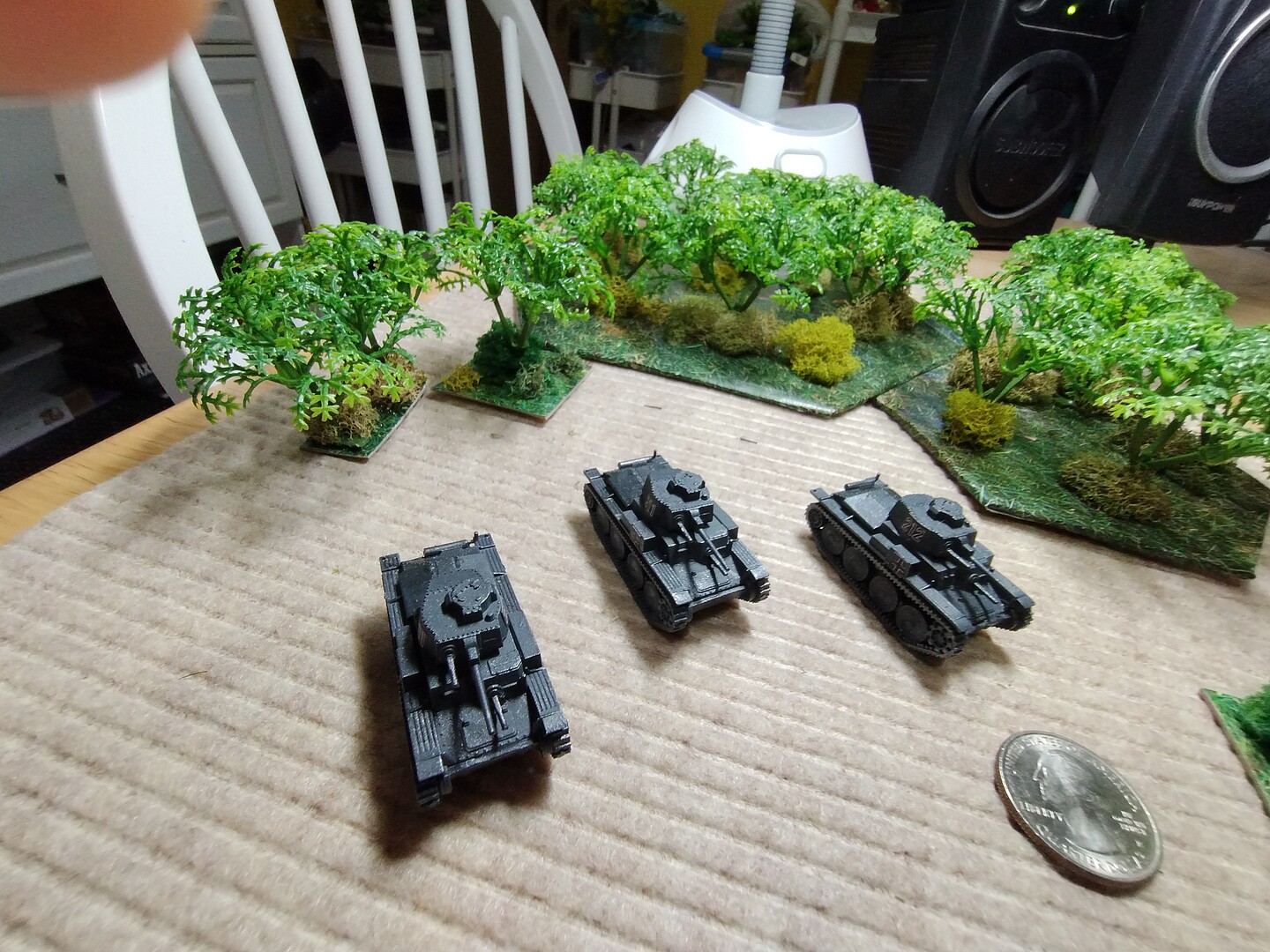 German 38t Tank Snap Kit Plastic Model Tank Kit 1/100 Scale