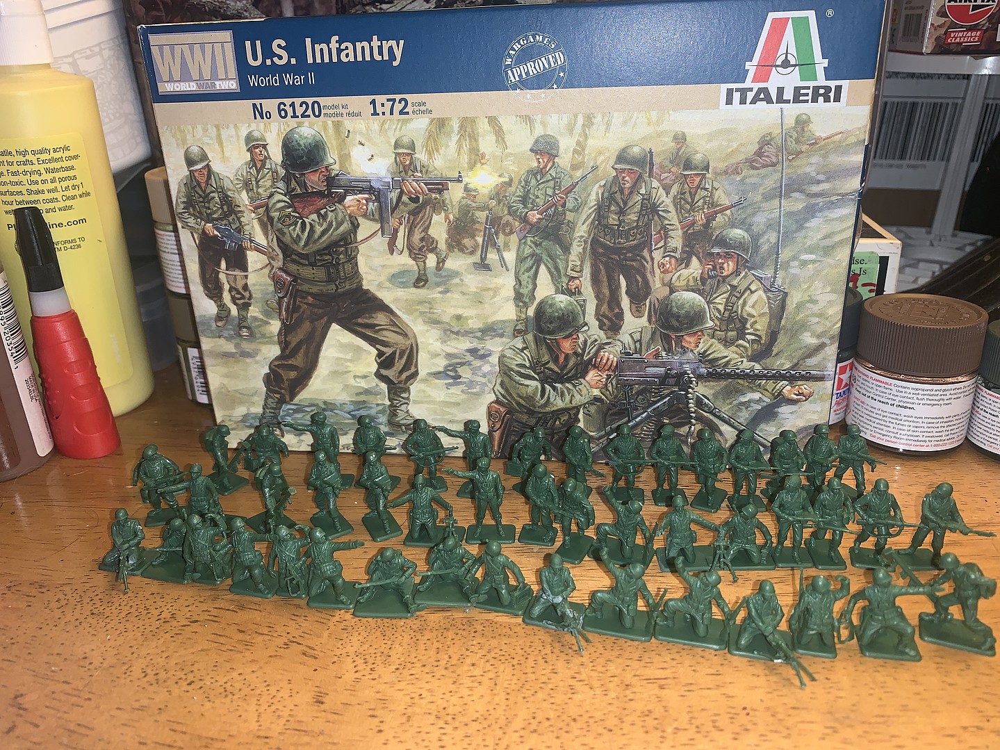 WWII US Infantry Figure Plastic Kit 1:72 Model ITALERI 