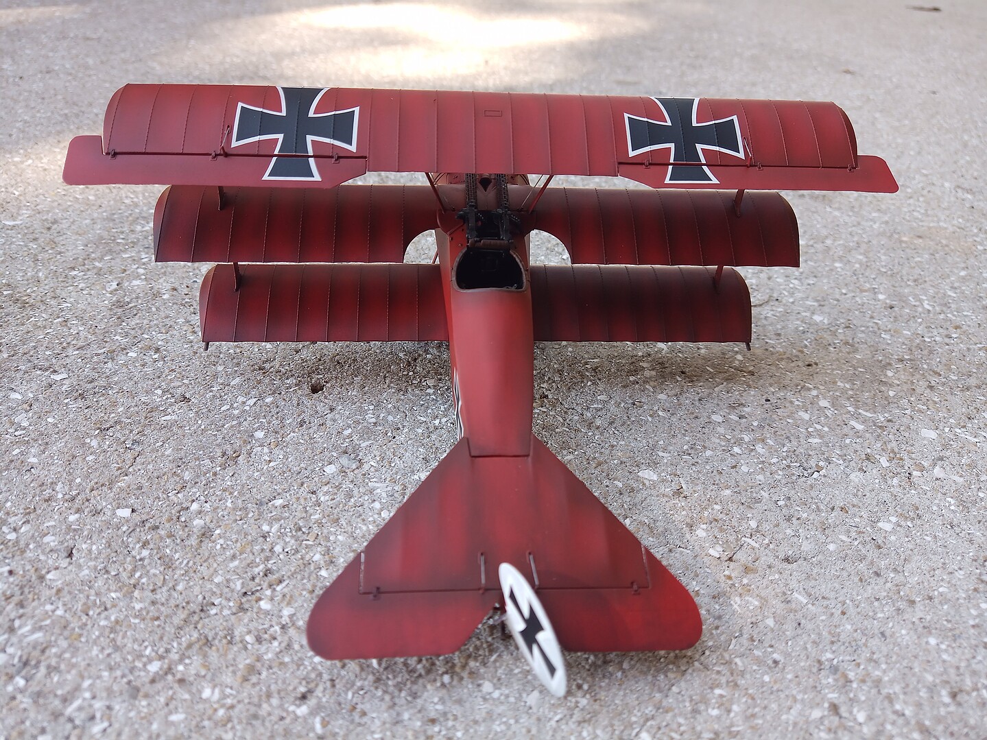 Fokker Tri-plane (Red Baron) Wood Airplane Model (Large), 32”