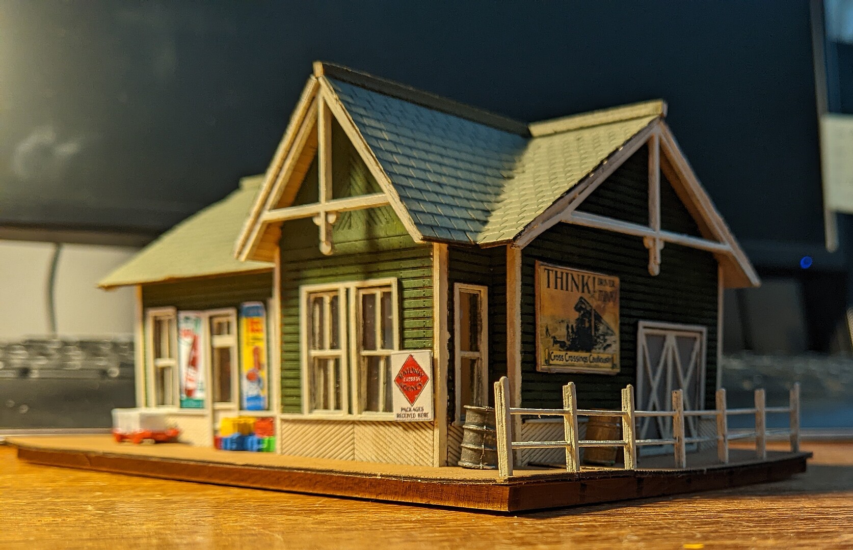 Whistle Stop Junction Kit (Lasercut Wood) HO Scale Model Railroad