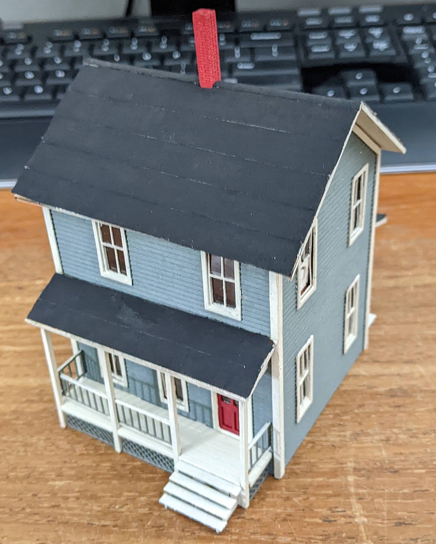 Drinkwater Place (Frame House) Kit HO Scale Model Railroad Building