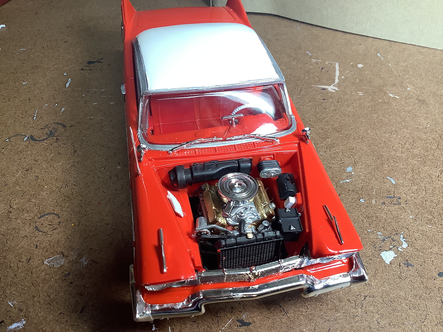 1958 Plymouth Christine Car (Red) Plastic Model Car Kit 1/25