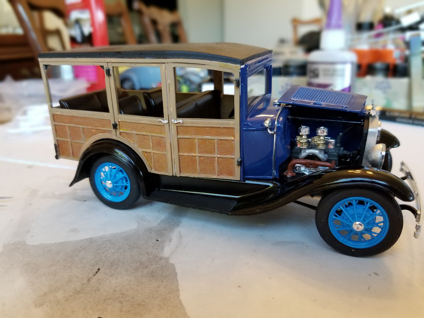 1929 Ford Woody Pickup Truck Plastic Model Vehicle Kit 1 25 Scale 