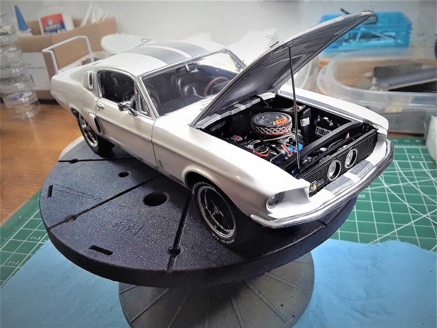 1967 Shelby GT350 Car (Black) Plastic Model Car Truck Vehicle Kit