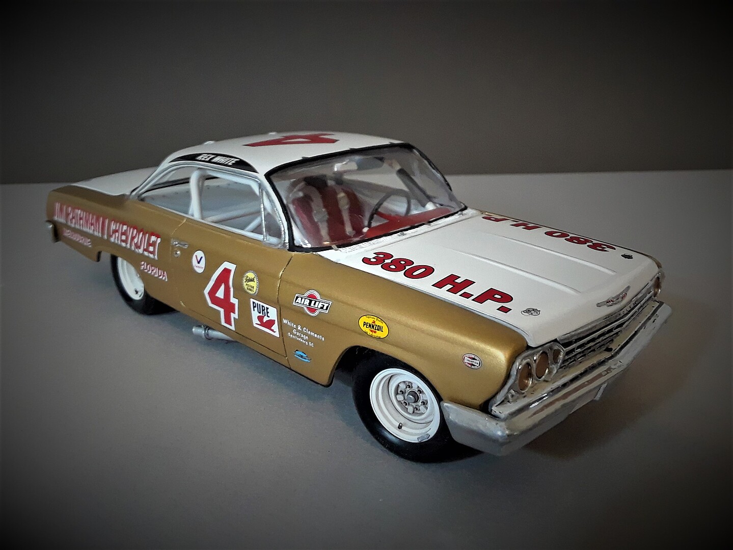 1962 Chevy Bel Air Don Nicholson Race Car -- Plastic Model Car Vehicle ...