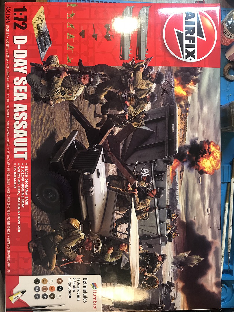 DDay Sea Assault Gift Set with Paint & Glue Plastic Model Airplane