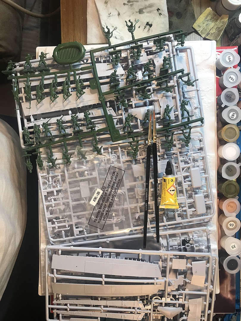 DDay Sea Assault Gift Set with Paint & Glue Plastic Model Airplane