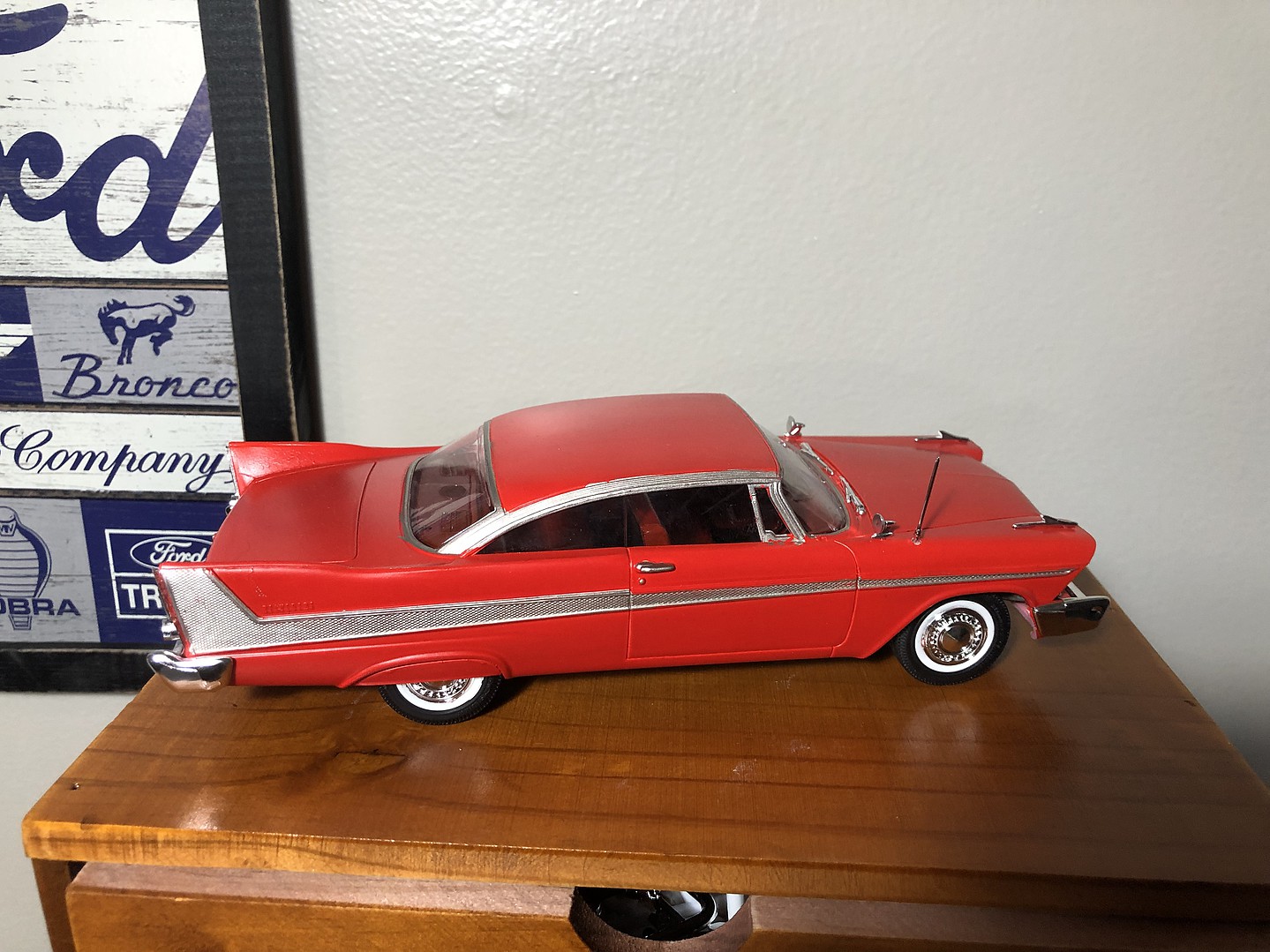 1958 Plymouth Christine Car (Red) Plastic Model Car Kit 1/25