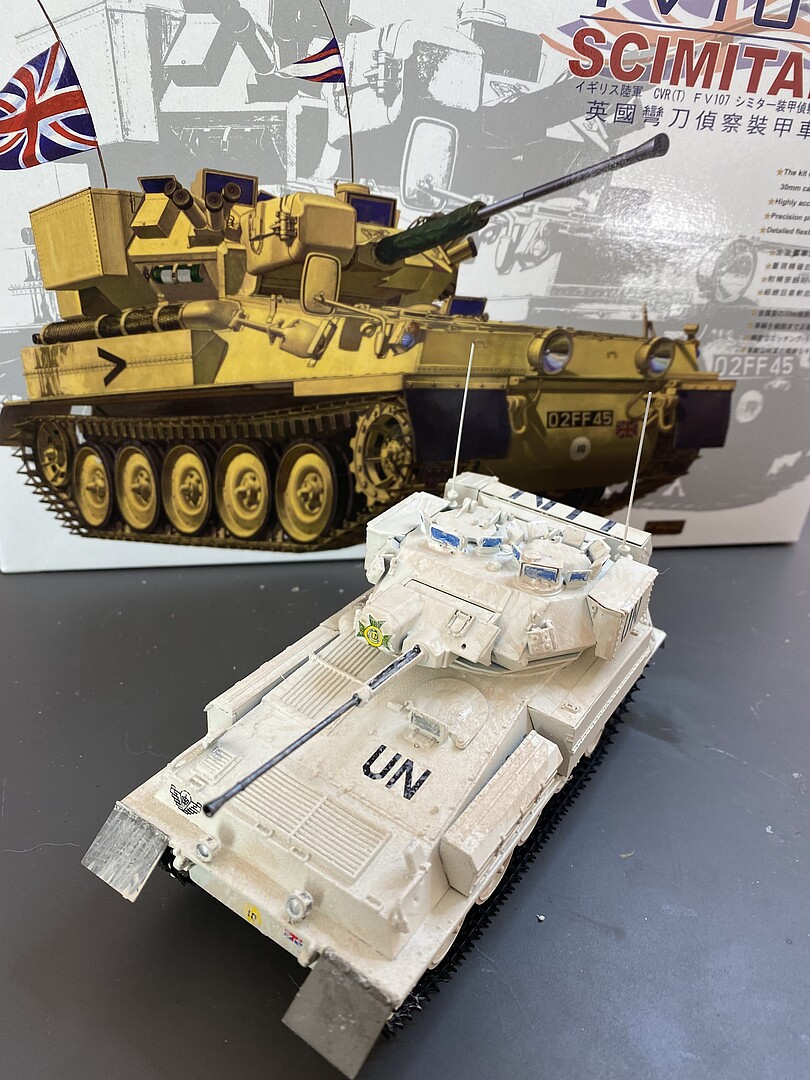 British CVRT FV107 Scimitar Tank Plastic Model Tank Kit 1/35