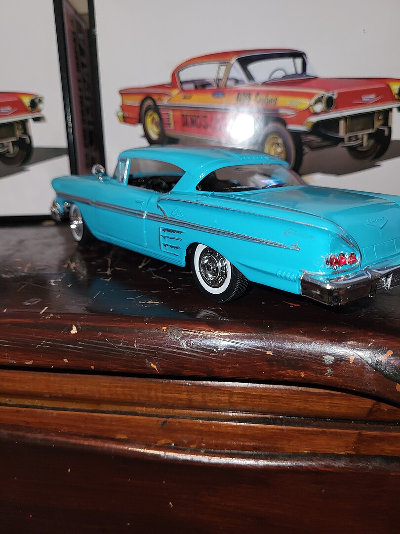 58 Chevy Impala Hardtop Ala Impala -- Plastic Model Car Vehicle Kit ...