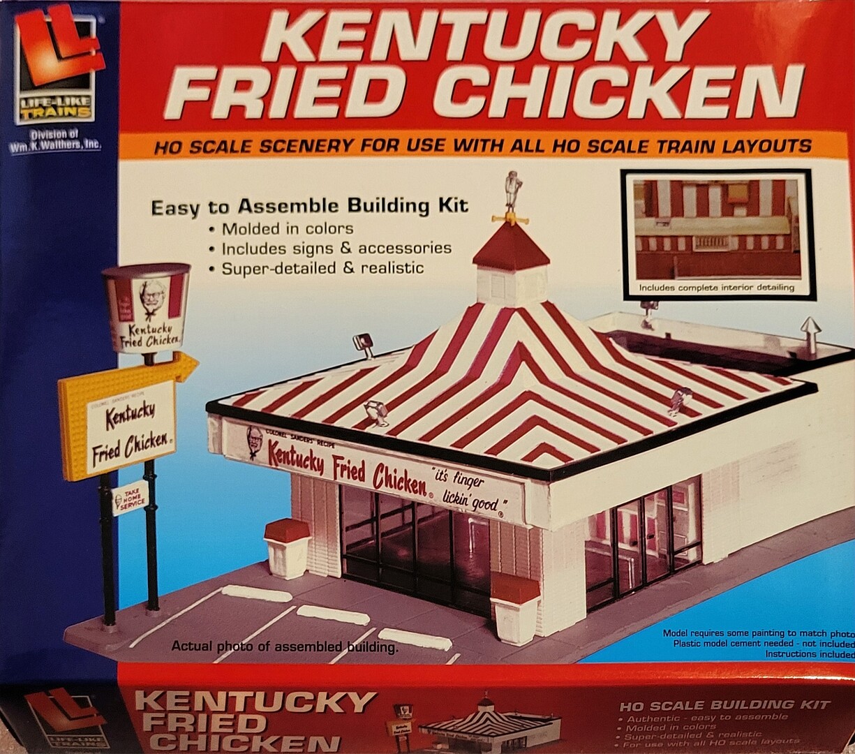 Kentucky Fried Chicken(R) Drive In Kit -- Model Train Building -- HO ...