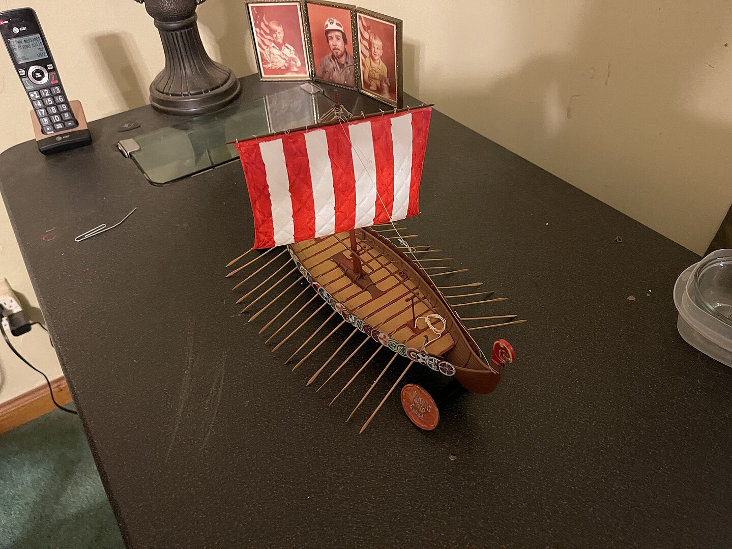 Viking Sailing Ship w/paint & glue Plastic Model Sailing Ship Kit