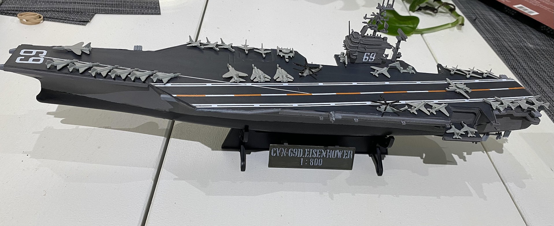 Academy USS Eisenhower CVN69 Plastic Model Aircraft Carrier Kit 1