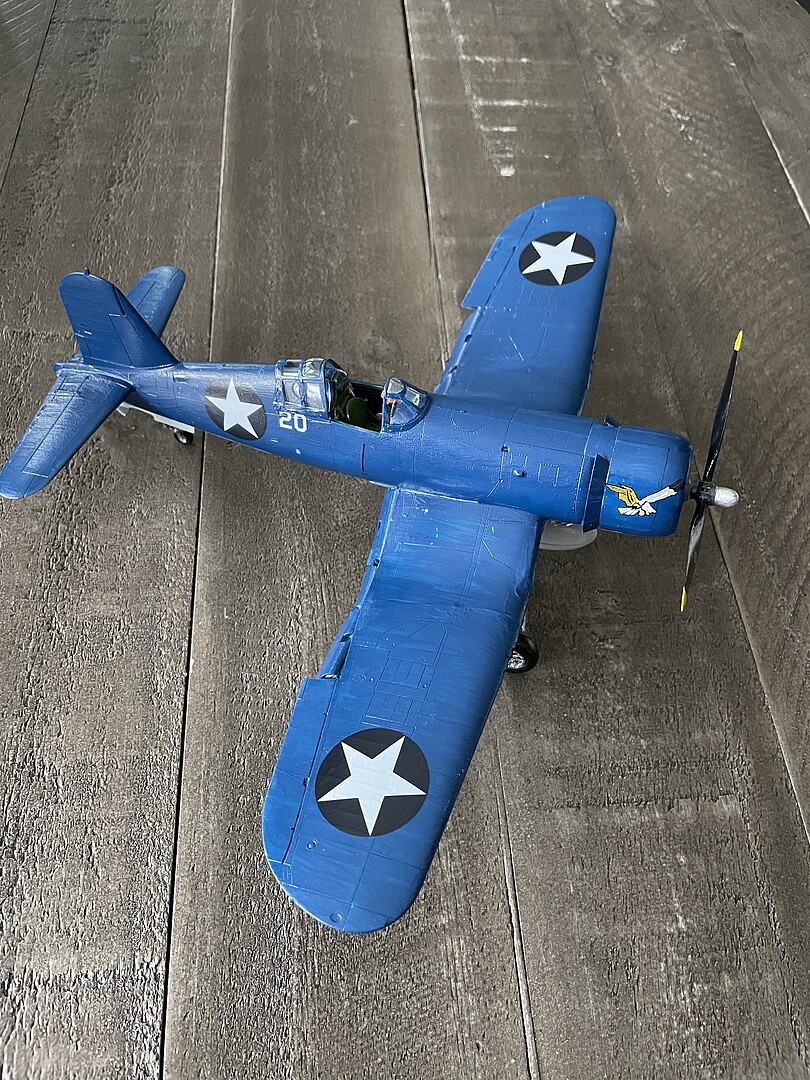 F4U-1/2 Bird Cage Corsair Fighter Aircraft -- Plastic Model Airplane ...