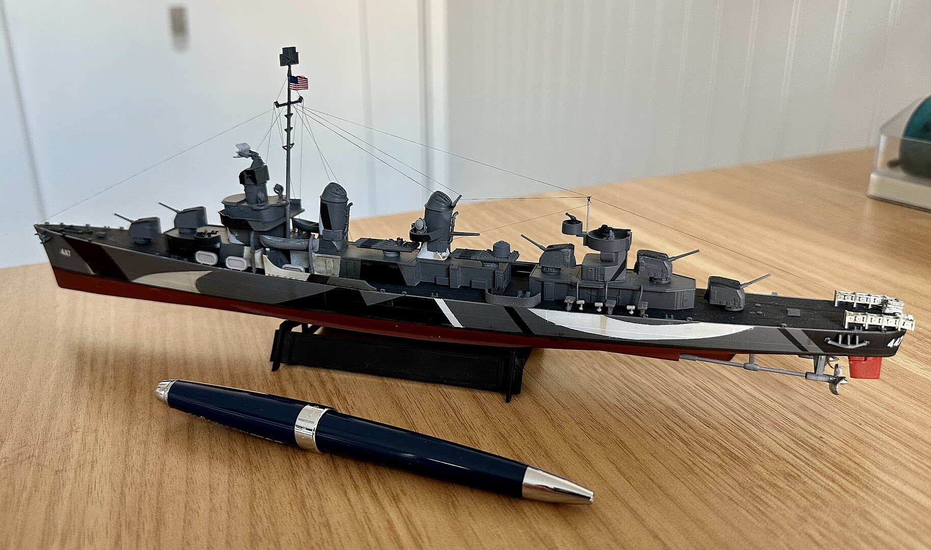 US Navy DD445 Fletcher Destroyer Boat Plastic Model Military Ship