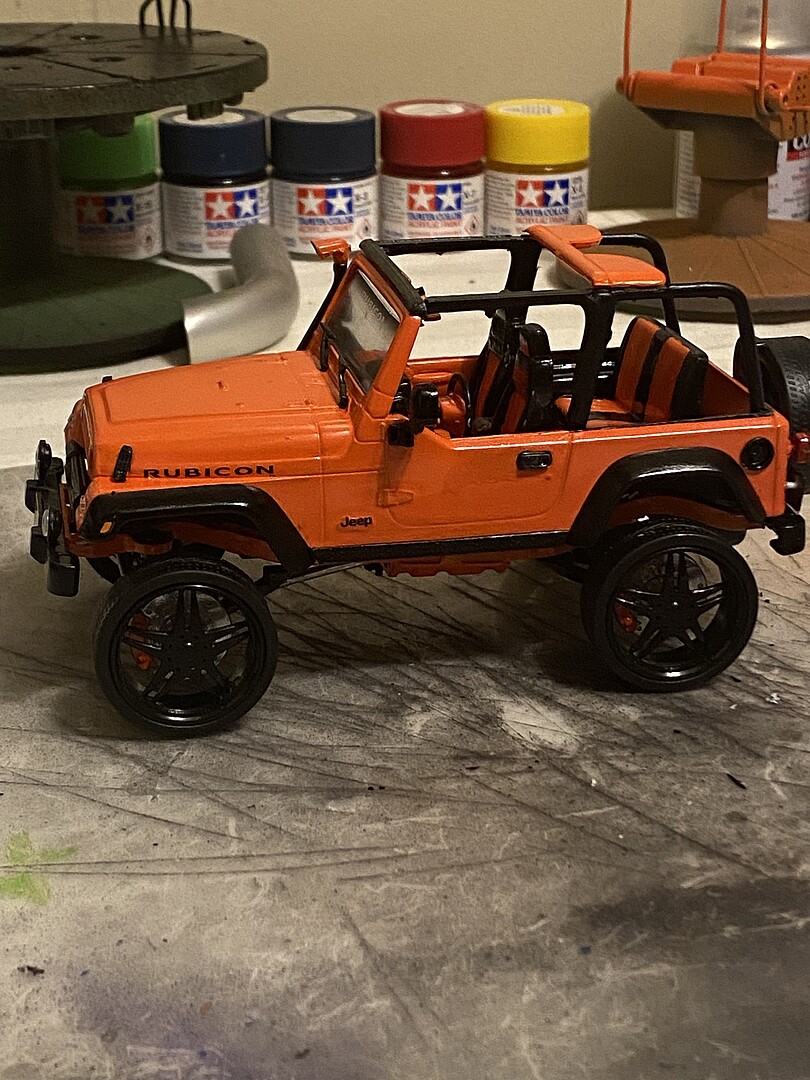 Jeep Wrangler Rubicon Plastic Model Jeep Kit 1/25 Scale 4501