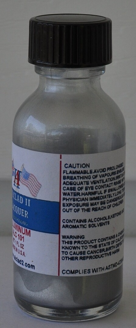 1oz. Bottle Aluminum Lacquer -- Hobby and Model Lacquer Paint -- #101 ...