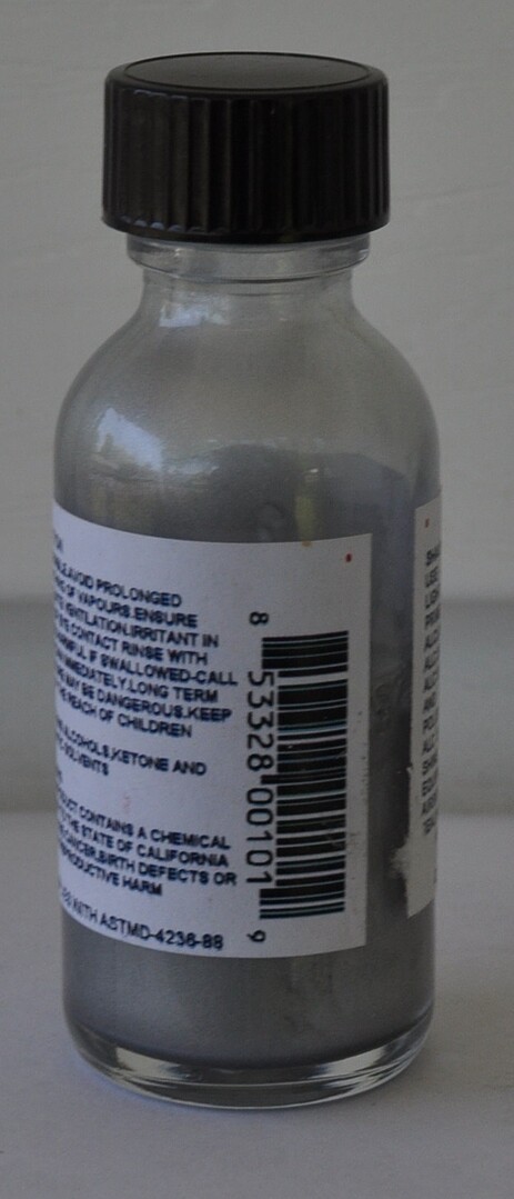 1oz. Bottle Aluminum Lacquer -- Hobby and Model Lacquer Paint -- #101 ...
